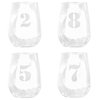 Numbered 1-8 Stemless Wine Glass Set