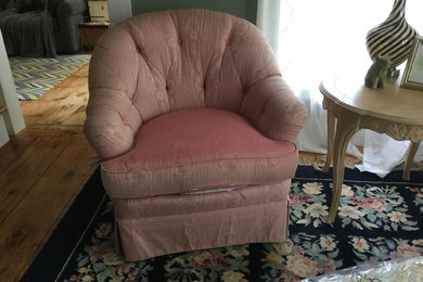 Club chair reupholstery