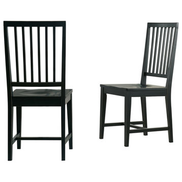 Alaterre Furniture Vienna Wood Dining Chairs - Black (Set of 2)
