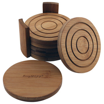 7-Piece Bamboo Coaster Set