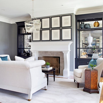 Dramatic Upper Makefield Living Room