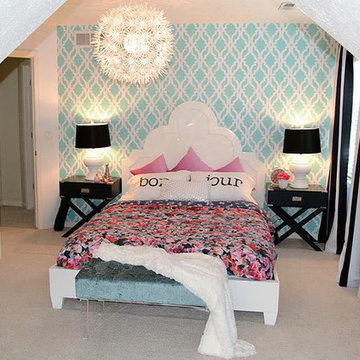 Tamara Trellis Stenciled Bedroom