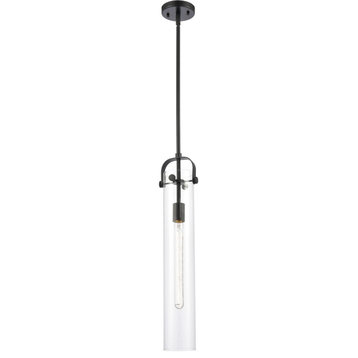 Innovations Lighting 413-1S-BK-4CL Pilaster - One Light Mini Pendant