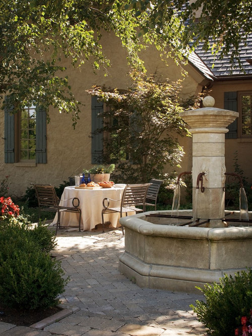 Eclectic Patio Wichita Mediterranean patio idea in Wichita with brick pavers