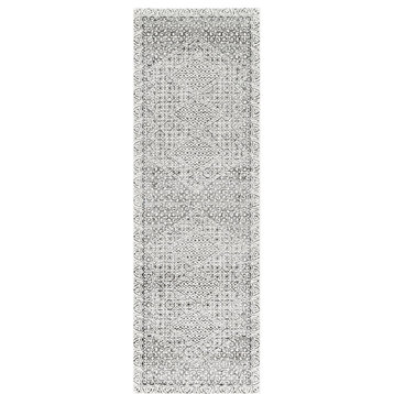 nuLOOM Vintage Exie Geometric Traditional Area Rug, Light Gray, 2'6"x6'