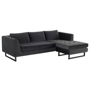 Nuevo Furniture Matthew Sectional Sofa in Black