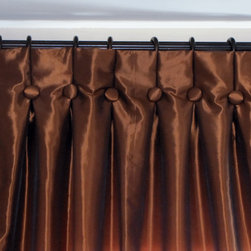 Custom Curtains Faux Silk Inverted Pleat - Curtains