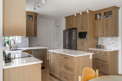 Example of a minimalist kitchen design in Other