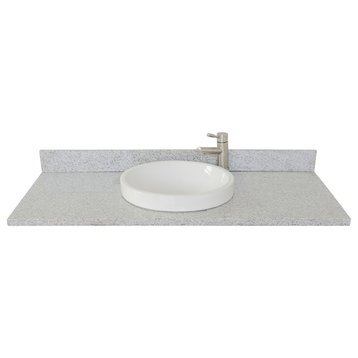 49" Gray Granite Top With Round Sink