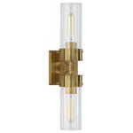 Visual Comfort - Marais Large Double Bath Wall Sconce, 2-Light Hand-Rubbed Antique Brass, 19.75"H - This beautiful wall sconce will magnify your home with a perfect mix of fixture and function. This fixture adds a clean, refined look to your living space. Elegant lines, sleek and high-quality contemporary finishes.Visual Comfort has been the premier resource for signature designer lighting. For over 30 years, Visual Comfort has produced lighting with some of the most influential names in design using natural materials of exceptional quality and distinctive, hand-applied, living finishes.