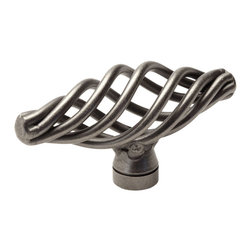 Cosmas - Cosmas 9991WN Weathered Nickel Cabinet Birdcage Knob, Set of 5 - Cabinet And Drawer Knobs