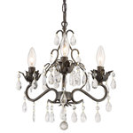 Crystorama - Paris Market 3 Light Mini-Chandelier - The Paris Market collection offers a casual yet elegant aesthetic with every fixture. The hand painted frame features a vintage, distressed look, perfect for a modern farmhouse light fixture adding character and style to a room. The Paris Market is ideal for coastal, industrial, and transitional interiors.