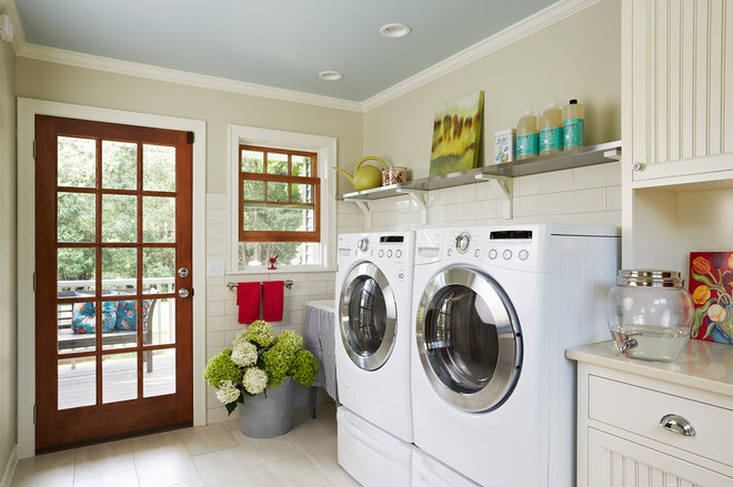 Farmhouse Laundry Room by Meriwether Inc