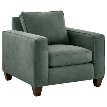 Picket House Furnishings Boha 38"W Wood & Fabric Accent Chair in Jessie Charcoal