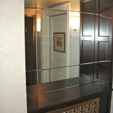 Antiqued Mirrored Walls