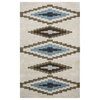 Alora Decor Pueblo 8' x 10' Tribal Beige/Navy/Blue/Brown Hand-Tufted Area Rug