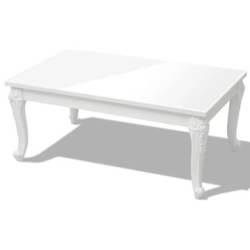 vidaXL Coffee Table Side Table Rectangular End Couch Table High Gloss White