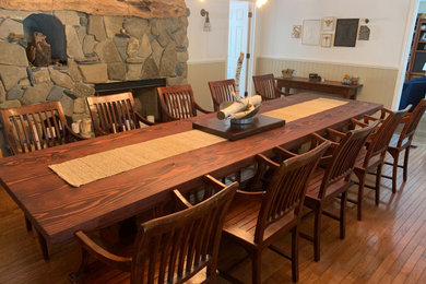 Inspiration for a rustic dining room remodel in San Francisco