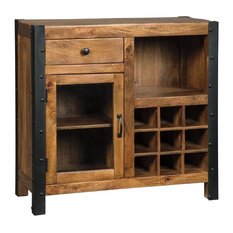 Ashley Furniture Wine Bar Cabinets Houzz Ashley Furniture Home Glosco Wine Cabinet In Warm Brown D548 060 And
