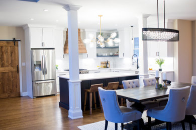 Inspiration for a transitional home design remodel in Chicago