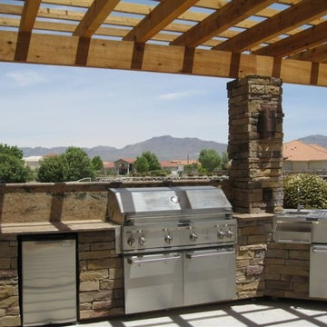 Pergola and outdoor grilling