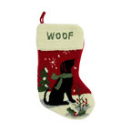 Hooked Christmas Stocking With Dog