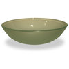 Frosted Green Glass Vessel Sink - No Overflow Valve