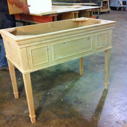 Modern Classic Gold trimmed vanity - Bathroom Cabinets