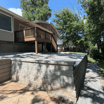 Finished Retaining Wall & Deck in Town & Country, MO