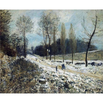 Alfred Sisley Route to Marly Le Roi in Snow, 20"x25" Wall Decal