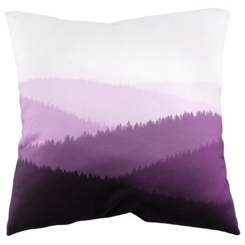 Distant Hills Double Sided Pillow, Purple