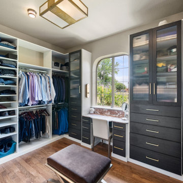 Walk-In Closet with Center Island before remodel
