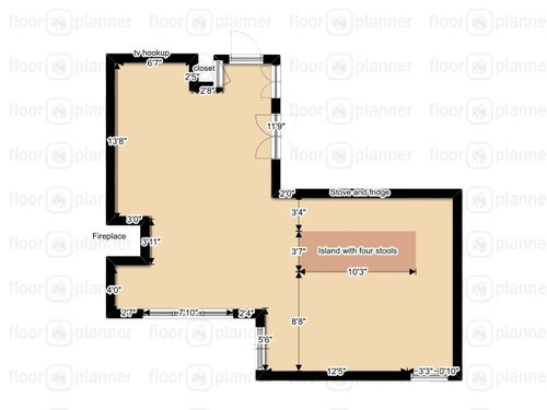 Help with layout - awkward floorplan/fireplace