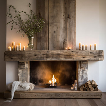 Gorgeous Fireplace Mantels with Wooden Corbels