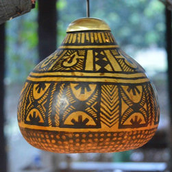 hanging light from gourd dry shell - Products