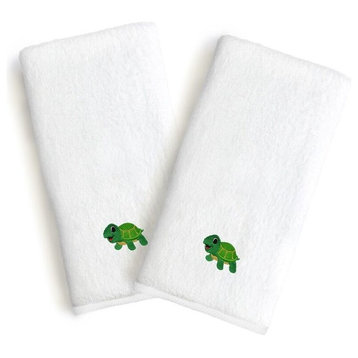 Linum Kids Turkish Cotton Terry 2-Hand Turtle Towels