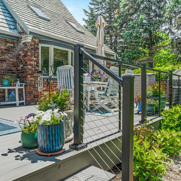 Deer Park Composite Deck with TimberTech® Reserve Driftwood & Westbury Bella Cav