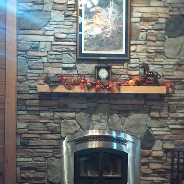Stone Veneer Fireplaces