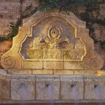 Reclaimed limestone fountain