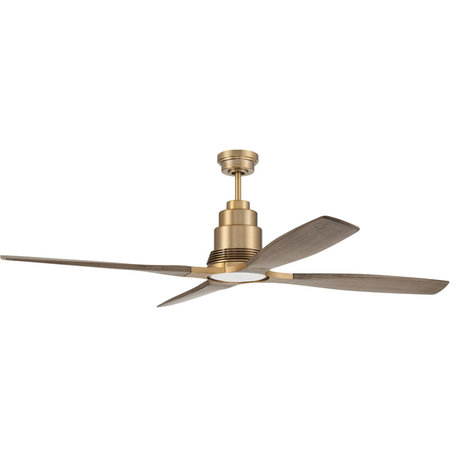 Ricasso 1 Light 60" Indoor Ceiling Fan, Satin Brass