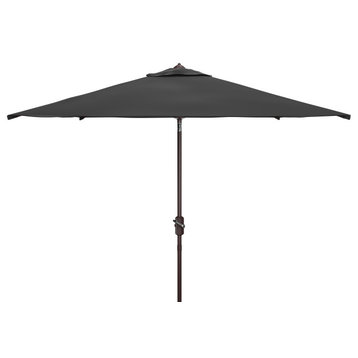 Safavieh Wesler 7.5 Ft Square Umbrella, Black