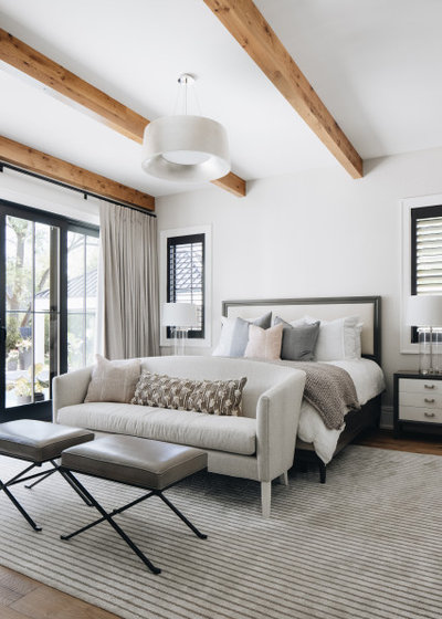 Transitional Bedroom by Amy Storm & Company