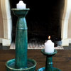 Turquoise Antique Candle Holder, Large