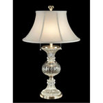 Dale Tiffany - Dale Tiffany GT60653 Granada, 2-Light Table Lamp - Simply elegant, our Granada table lamp is designedGranada Two Light Ta Brushed Nickel Fabri *UL Approved: YES Energy Star Qualified: n/a ADA Certified: n/a  *Number of Lights: 2-*Wattage:60w E27 bulb(s) *Bulb Included:No *Bulb Type:E27 *Finish Type:Brushed Nickel