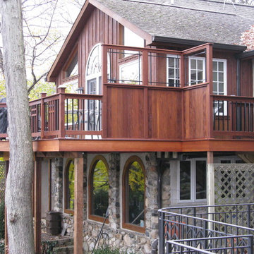 Mission Style Ipe deck with custom view privacy walls