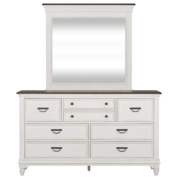 Liberty Furniture Allyson Park Dresser with Mirror in White
