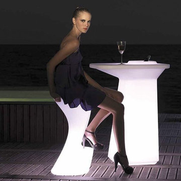 Moma Illuminated Outdoor Bar Table and Stools