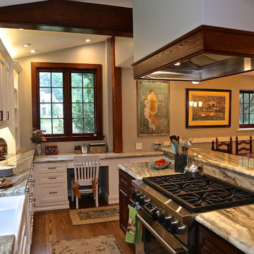 Farmhouse Kitchen Remodel | Rich Wood Accents & Expanded Chef’s Layout