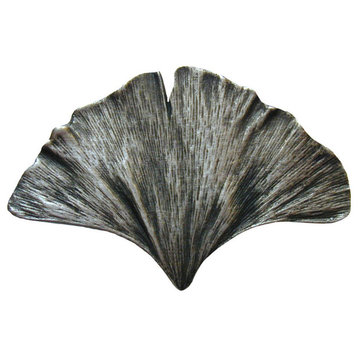 Ginkgo Knobs, Antique-Style Pewter