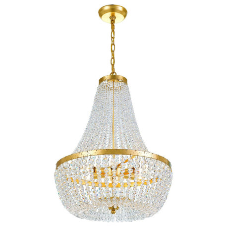 Crystorama 608-GA 6 Light Chandelier in Antique Gold